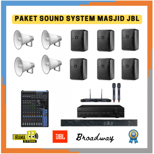 Paket Sound System Masjid Indoor Outdoor Speaker JBL - 100M2 A
